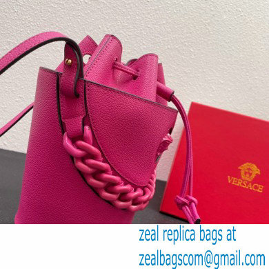 Versace La Medusa Chain Bucket Bag Fuchsia