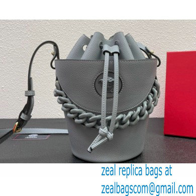 Versace La Medusa Chain Bucket Bag Gray - Click Image to Close