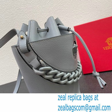 Versace La Medusa Chain Bucket Bag Gray