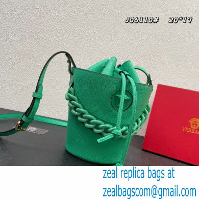 Versace La Medusa Chain Bucket Bag Green - Click Image to Close