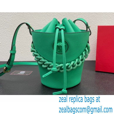 Versace La Medusa Chain Bucket Bag Green - Click Image to Close