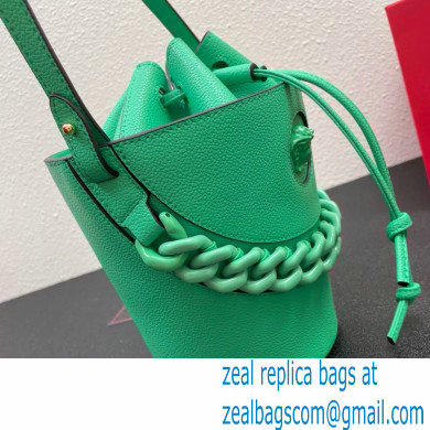 Versace La Medusa Chain Bucket Bag Green - Click Image to Close