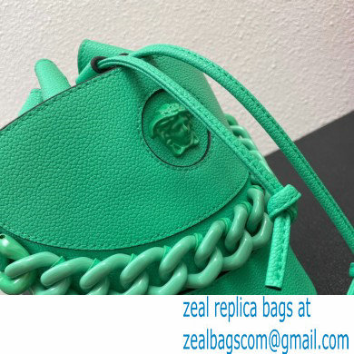 Versace La Medusa Chain Bucket Bag Green