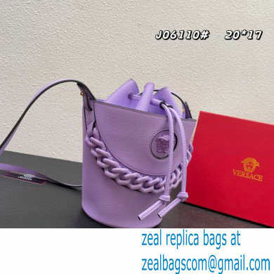 Versace La Medusa Chain Bucket Bag Lilac - Click Image to Close