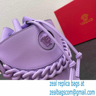 Versace La Medusa Chain Bucket Bag Lilac