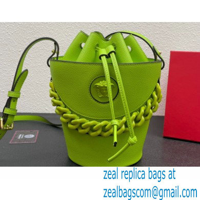 Versace La Medusa Chain Bucket Bag Lime Green - Click Image to Close