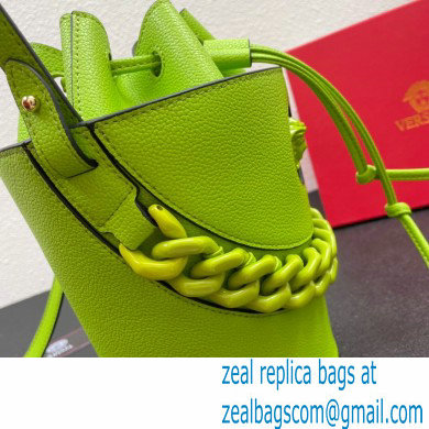 Versace La Medusa Chain Bucket Bag Lime Green