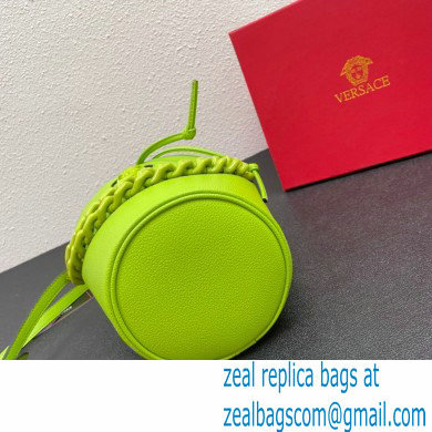 Versace La Medusa Chain Bucket Bag Lime Green