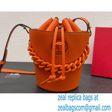 Versace La Medusa Chain Bucket Bag Orange - Click Image to Close