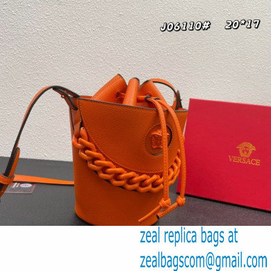 Versace La Medusa Chain Bucket Bag Orange - Click Image to Close