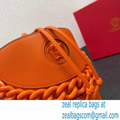 Versace La Medusa Chain Bucket Bag Orange