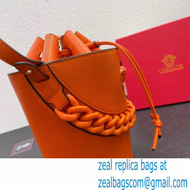 Versace La Medusa Chain Bucket Bag Orange