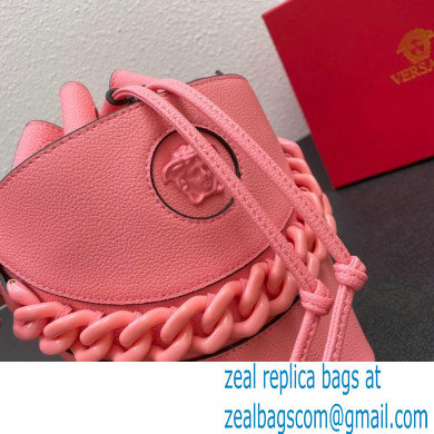 Versace La Medusa Chain Bucket Bag Pink