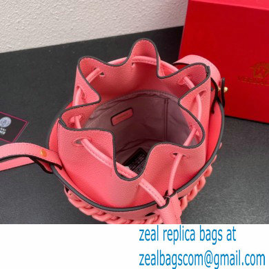 Versace La Medusa Chain Bucket Bag Pink