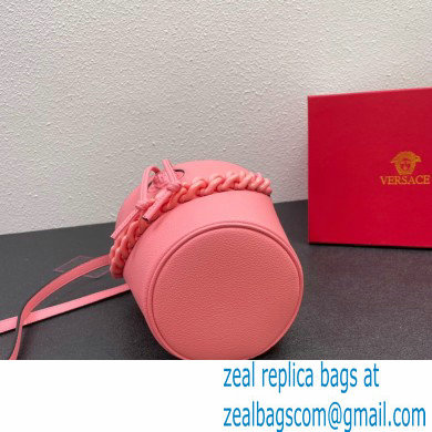 Versace La Medusa Chain Bucket Bag Pink
