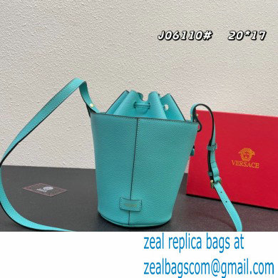 Versace La Medusa Chain Bucket Bag Turquoise Blue - Click Image to Close