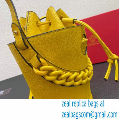 Versace La Medusa Chain Bucket Bag Yellow - Click Image to Close