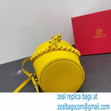 Versace La Medusa Chain Bucket Bag Yellow - Click Image to Close