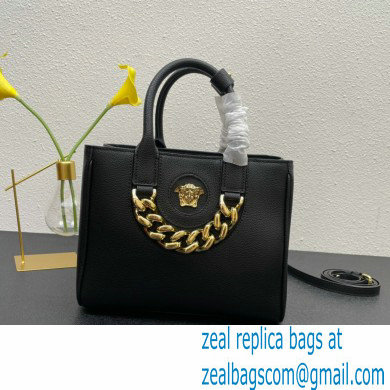 Versace La Medusa Chain Tote Bag Black/Gold