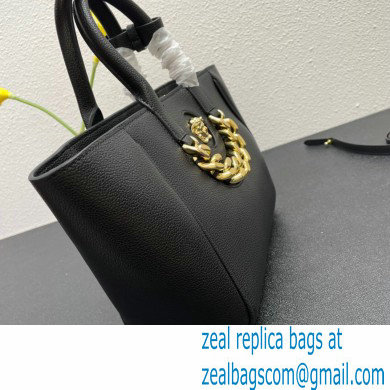 Versace La Medusa Chain Tote Bag Black/Gold