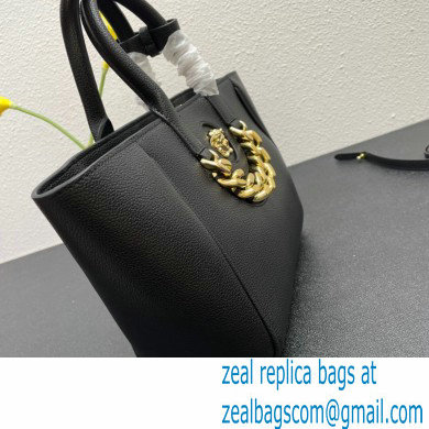 Versace La Medusa Chain Tote Bag Black/Gold - Click Image to Close