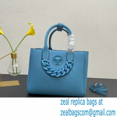 Versace La Medusa Chain Tote Bag Blue - Click Image to Close