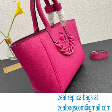 Versace La Medusa Chain Tote Bag Fuchsia - Click Image to Close