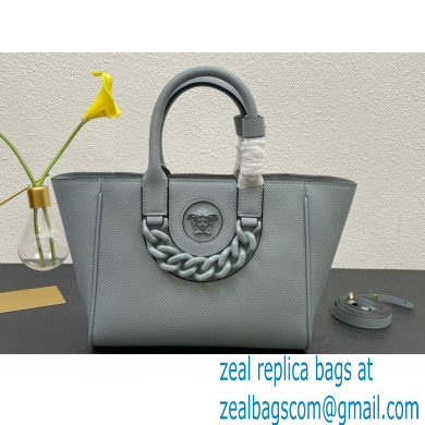 Versace La Medusa Chain Tote Bag Gray - Click Image to Close