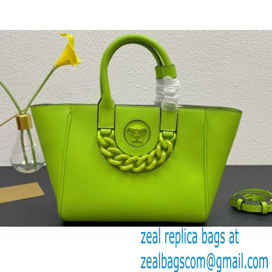 Versace La Medusa Chain Tote Bag Lime Green - Click Image to Close
