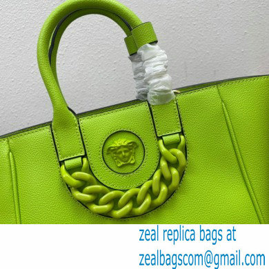 Versace La Medusa Chain Tote Bag Lime Green - Click Image to Close