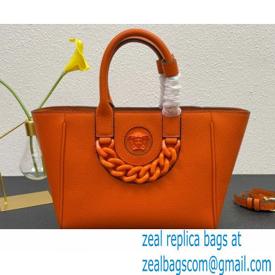 Versace La Medusa Chain Tote Bag Orange - Click Image to Close