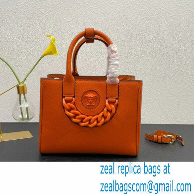 Versace La Medusa Chain Tote Bag Orange