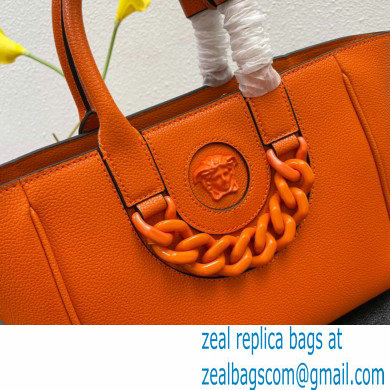 Versace La Medusa Chain Tote Bag Orange - Click Image to Close