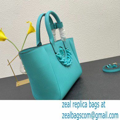 Versace La Medusa Chain Tote Bag Turquoise Blue