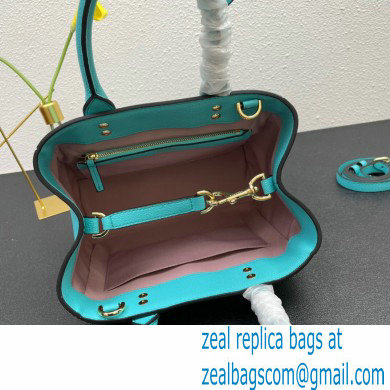 Versace La Medusa Chain Tote Bag Turquoise Blue