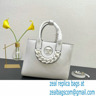 Versace La Medusa Chain Tote Bag White