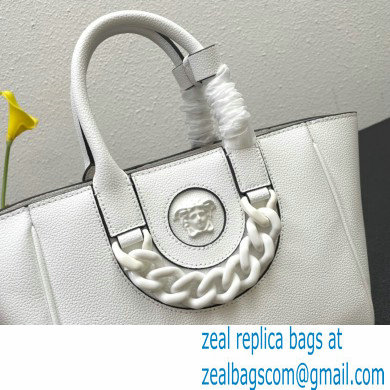 Versace La Medusa Chain Tote Bag White