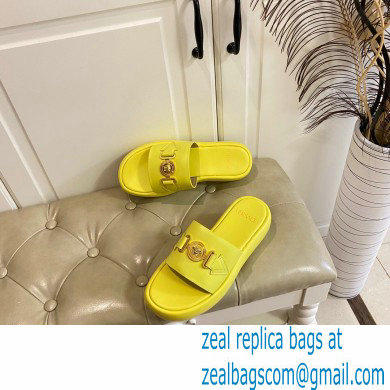 Versace Medusa Biggie Slides Yellow 2022 - Click Image to Close