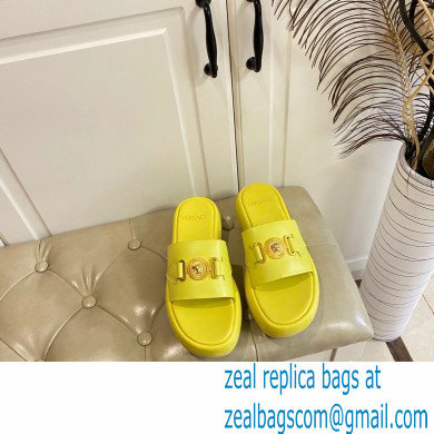 Versace Medusa Biggie Slides Yellow 2022 - Click Image to Close