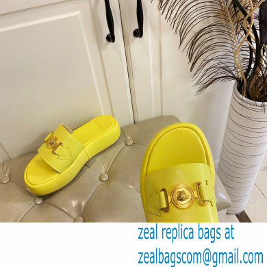 Versace Medusa Biggie Slides Yellow 2022 - Click Image to Close