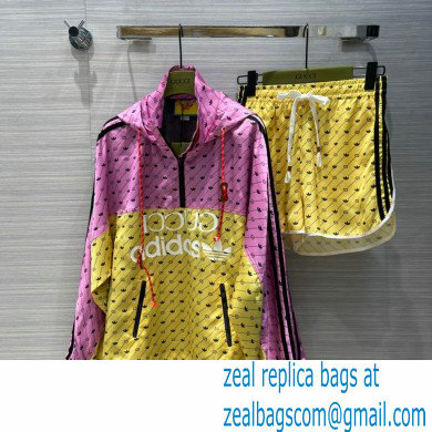 adidas x Gucci bomber jacket and shorts 2022