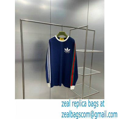 adidas x Gucci cotton jersey sweatshirt BLUE 2022