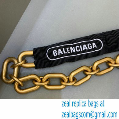 balenciaga black calfskin downtown small shoulder bag with chain