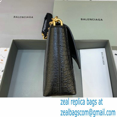 balenciaga downtown XS shoulder bag with chain black