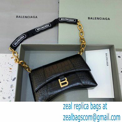 balenciaga downtown XS shoulder bag with chain black