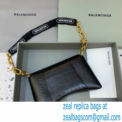 balenciaga downtown XS shoulder bag with chain black - Click Image to Close