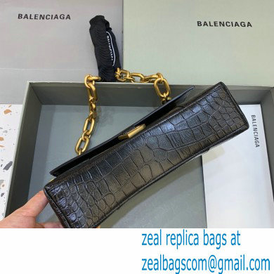 balenciaga downtown XS shoulder bag with chain black