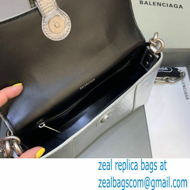 balenciaga downtown XS shoulder bag with chain silver