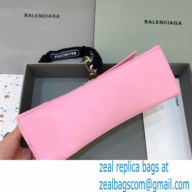 balenciaga pink calfskin downtown small shoulder bag with chain - Click Image to Close