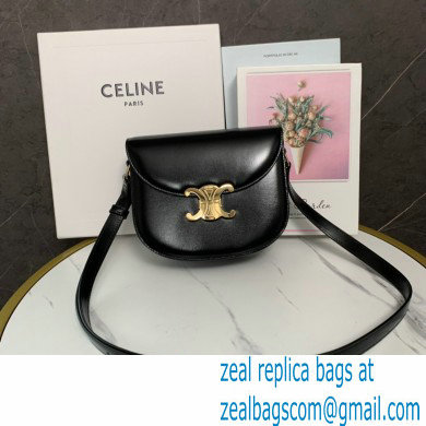 celine Teen Besace Triomphe in shiny calfskin Black - Click Image to Close